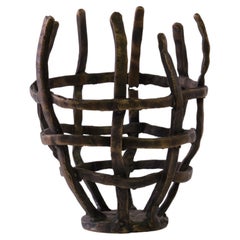 Contemporary Bronze Sculpture, 'Mother Basket' by Gudrun Thompson