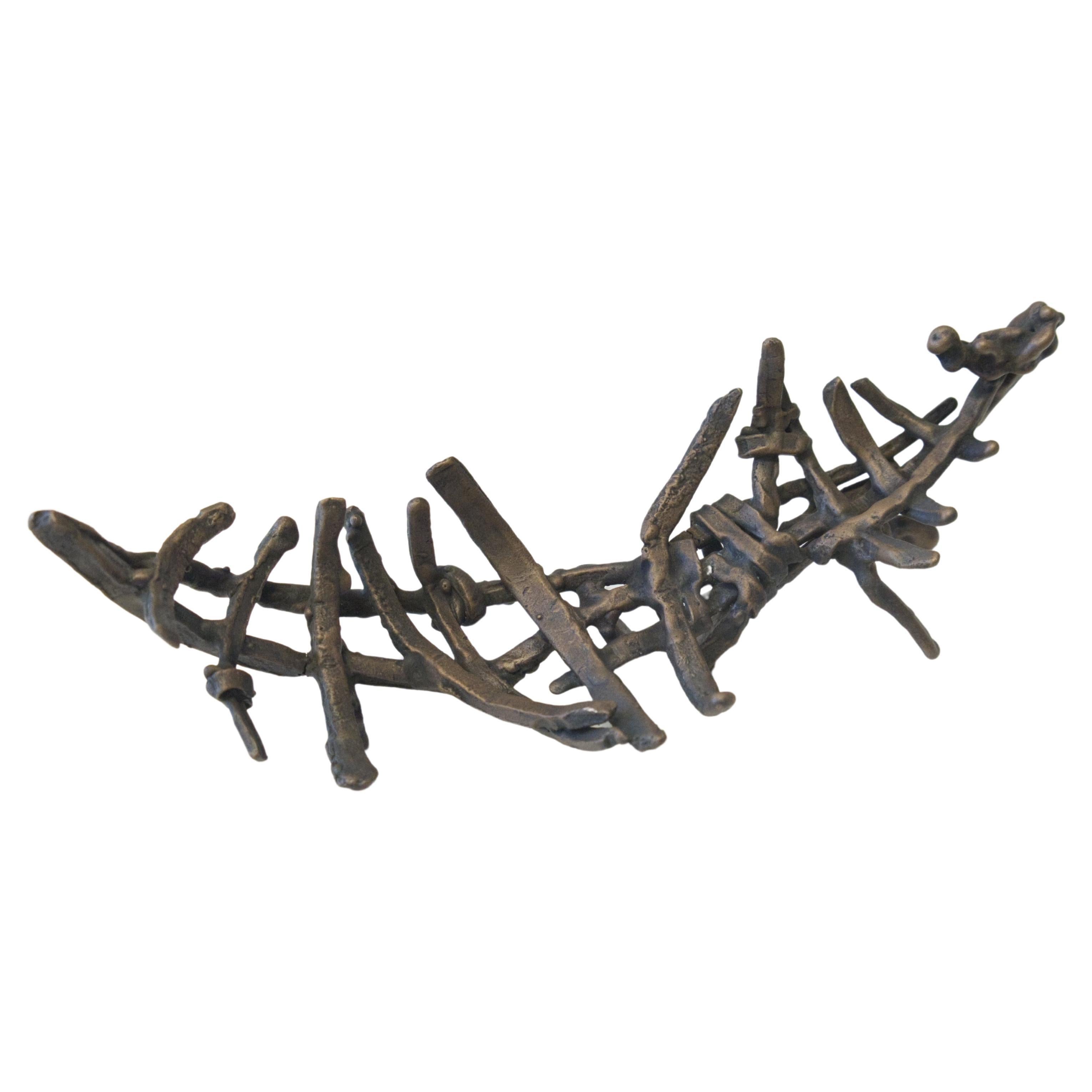 Contemporary Bronze Sculpture, 'Munnin’s Burial Boat' by Gudrun Thompson