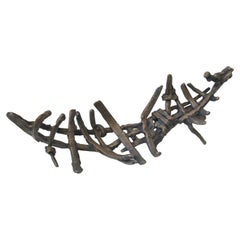 Contemporary Bronze Sculpture, 'Munnin’s Burial Boat' by Gudrun Thompson
