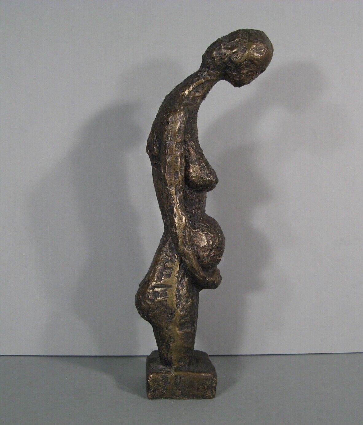 Contemporary Bronze Sculpture of Pregnant Woman by Paul Juvin - 1Y200 In Good Condition In Bordeaux, FR