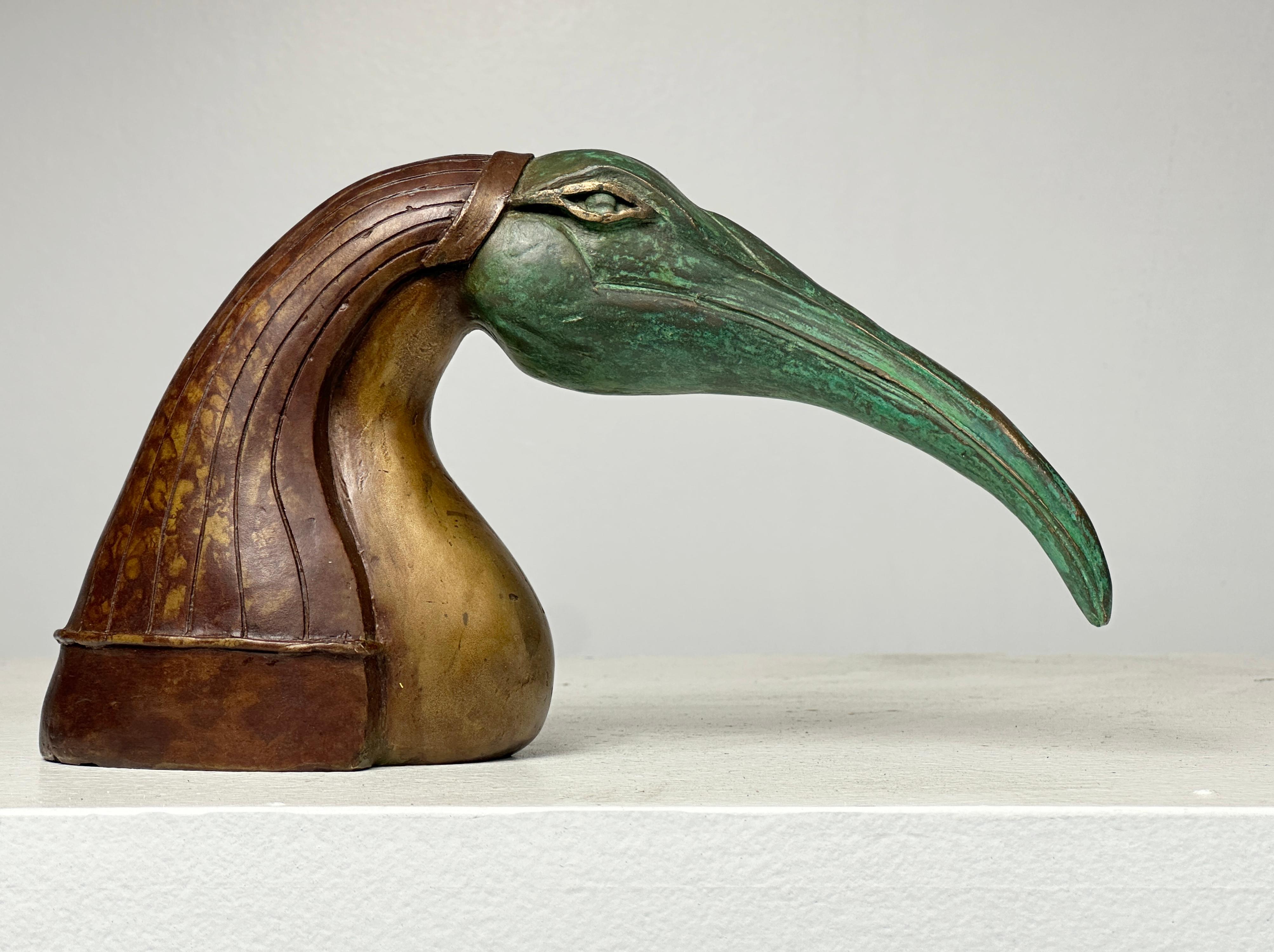 Modern Contemporary Bronze Sculpture, 'Timeless Seer' by Tori Hermes For Sale