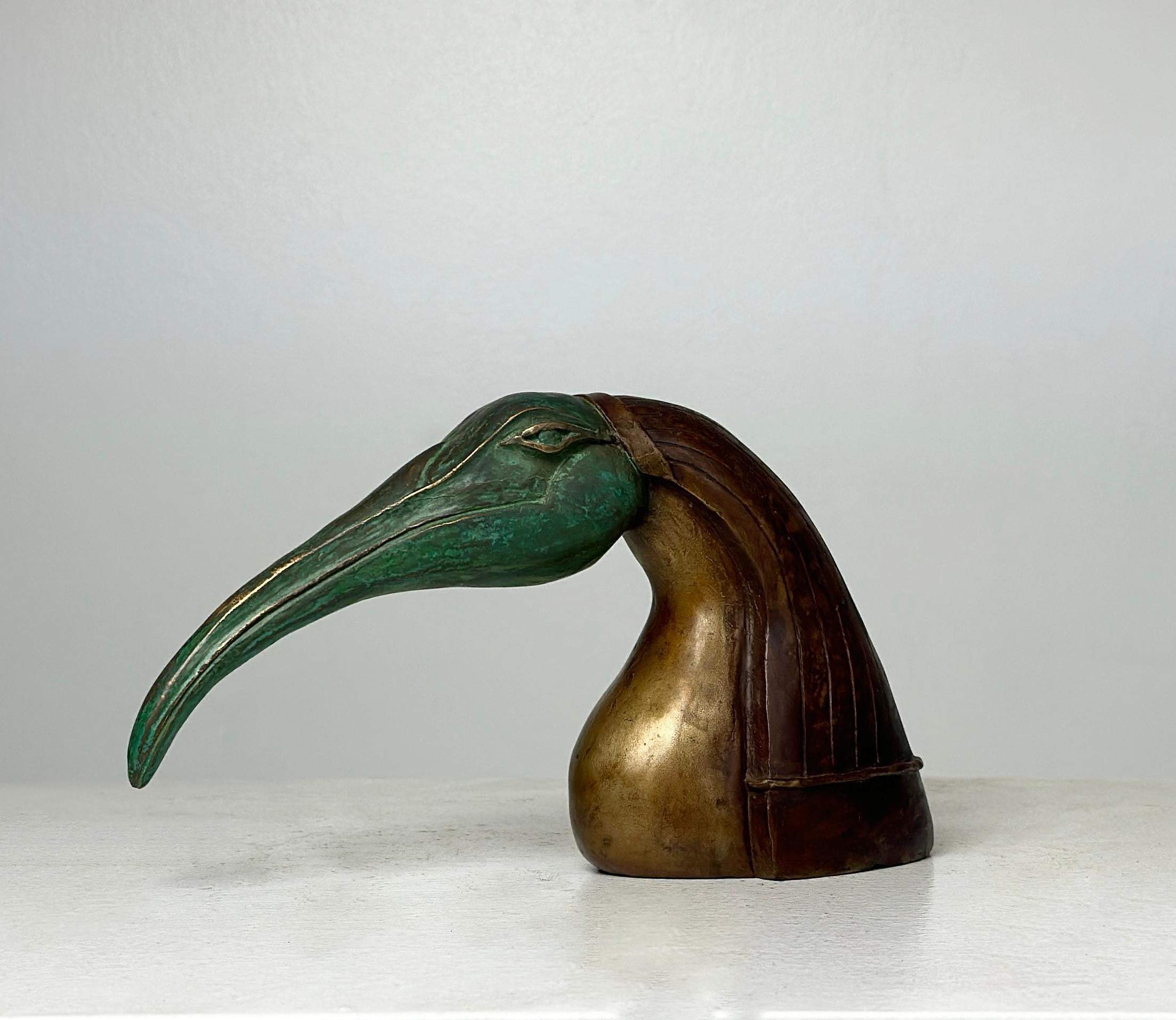 American Contemporary Bronze Sculpture, 'Timeless Seer' by Tori Hermes For Sale