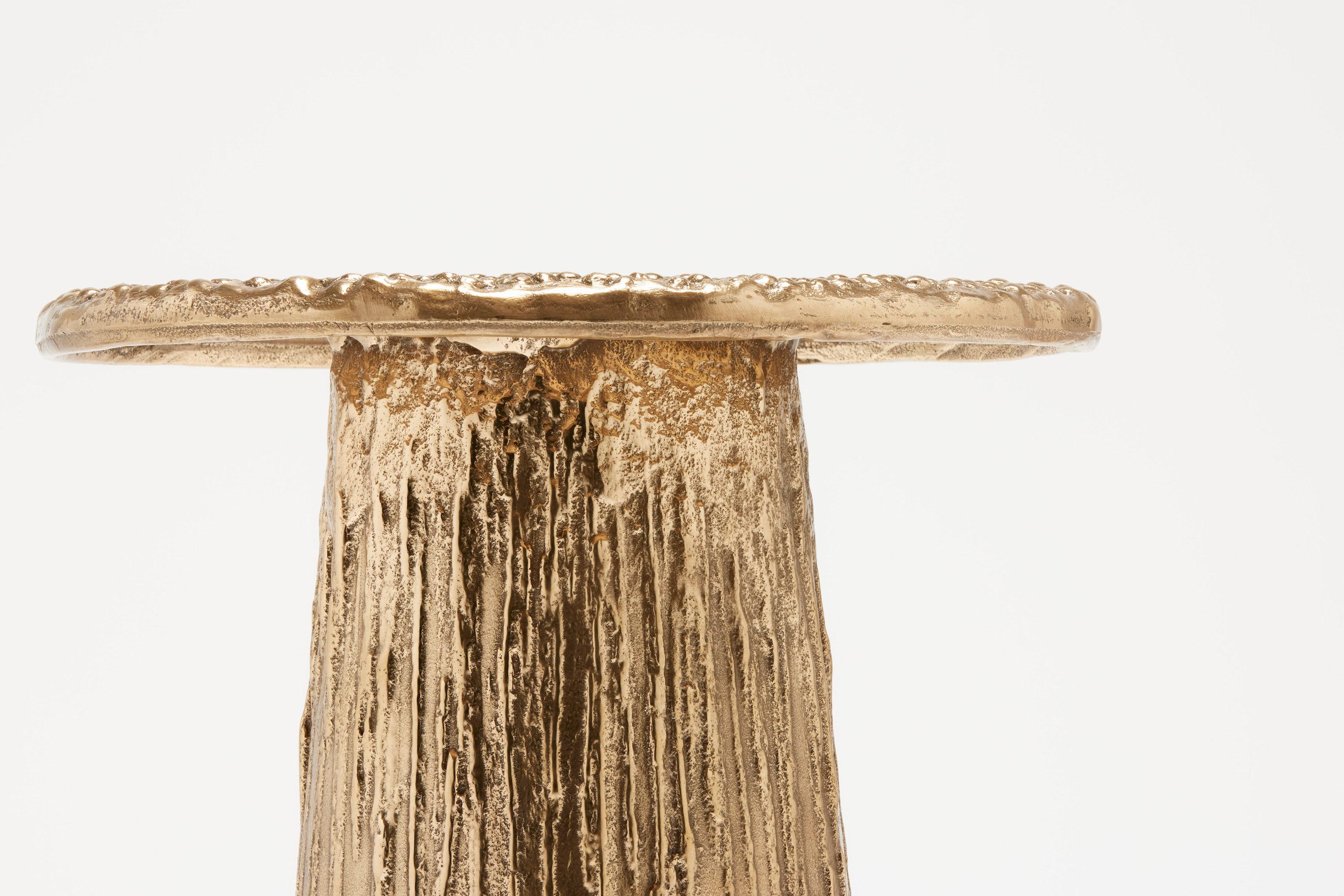French Contemporary Bronze Side Table 