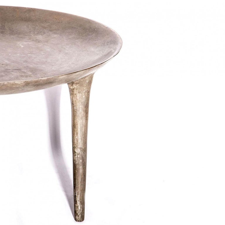 Organic Modern Contemporary Bronze Side Table, Low Brazier by Rick Owens For Sale