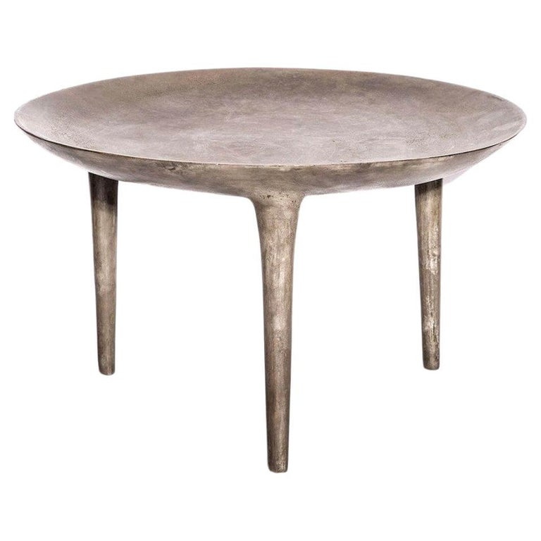 Contemporary Bronze Side Table, Low Brazier by Rick Owens For Sale