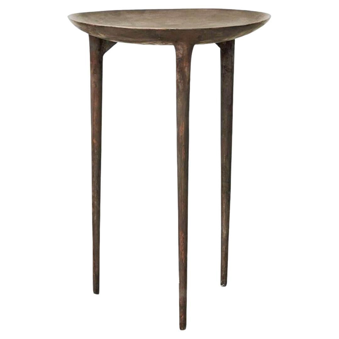 Contemporary Bronze Side Table, Tall Brazier by Rick Owens