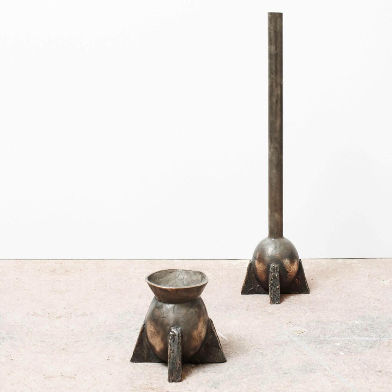 Vaso contemporaneo a collo di cigno in bronzo di Rick Owens in vendita 2