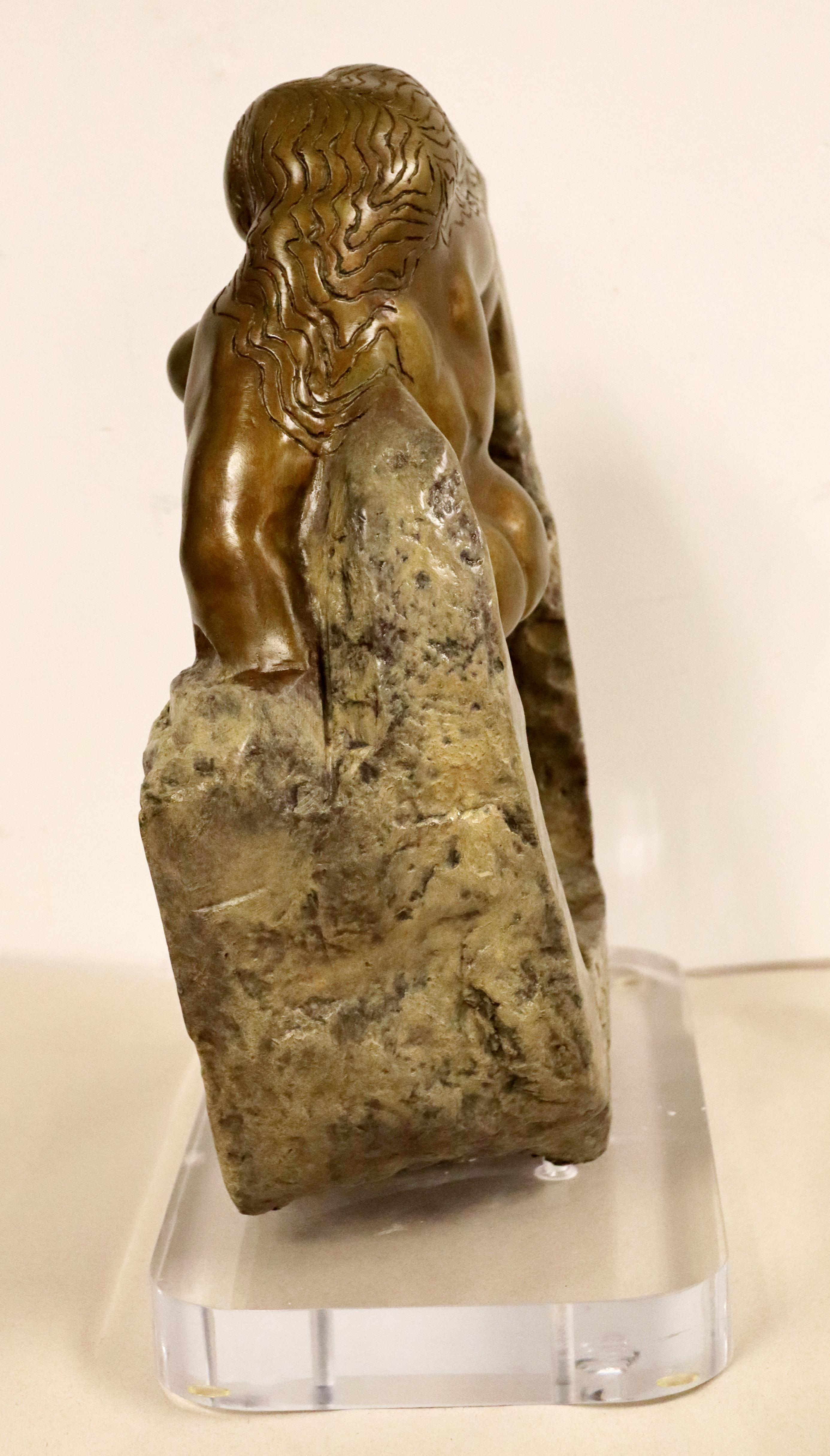 Contemporary Bronze Table Sculpture Duchess Nude Signed by Jerry Soble, 1990s For Sale 3