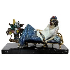 Contemporary Bronze Table Sculpture La Fiancée Signed Inscribed Tarkay, 1994 Contemporary Bronze Table Sculpture La Fiancée Signed Inscribed Tarkay, 1994