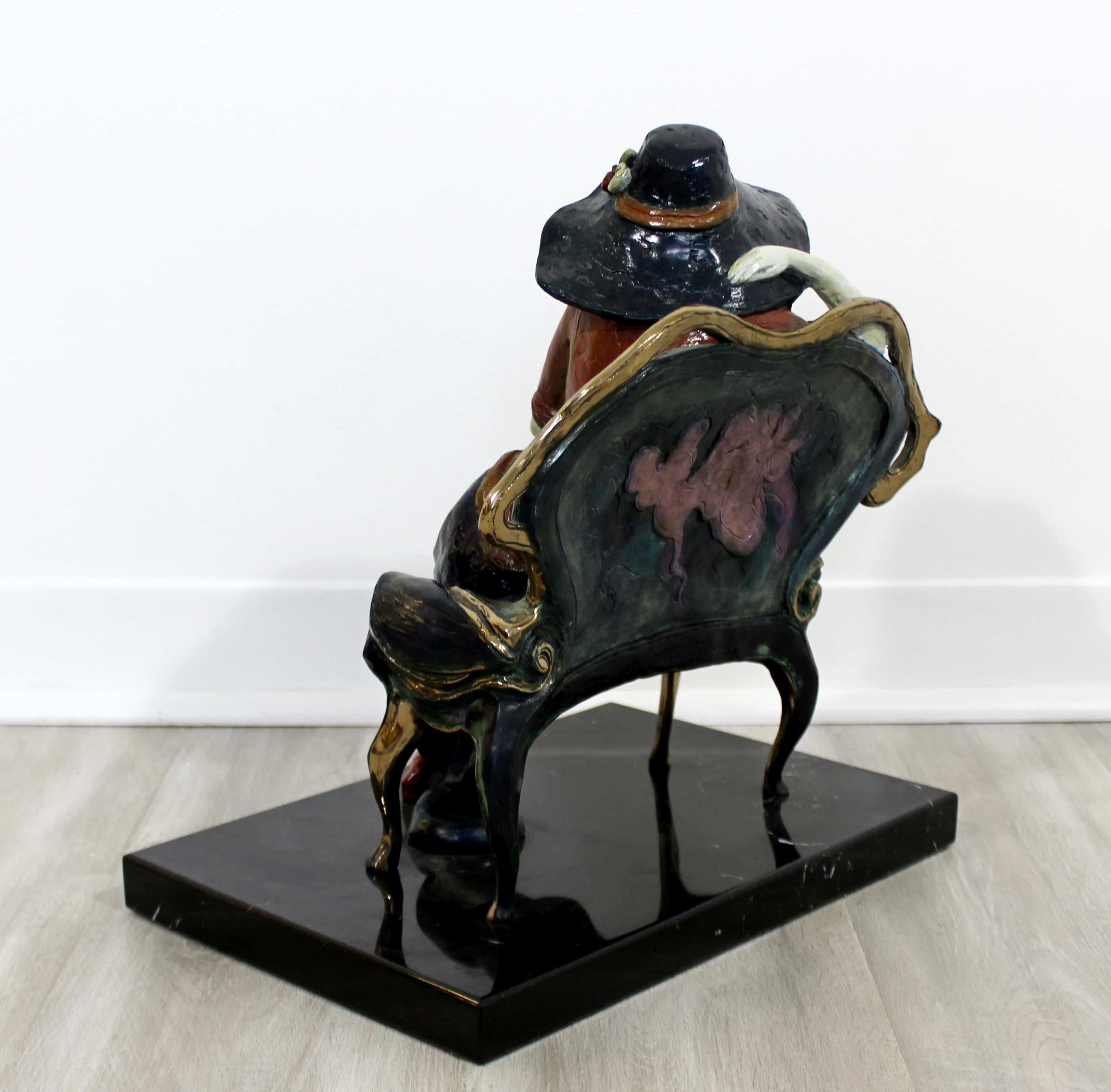 Late 20th Century Contemporary Bronze Table Sculpture Lavender Dream Signed Inscribe Tarkay COA