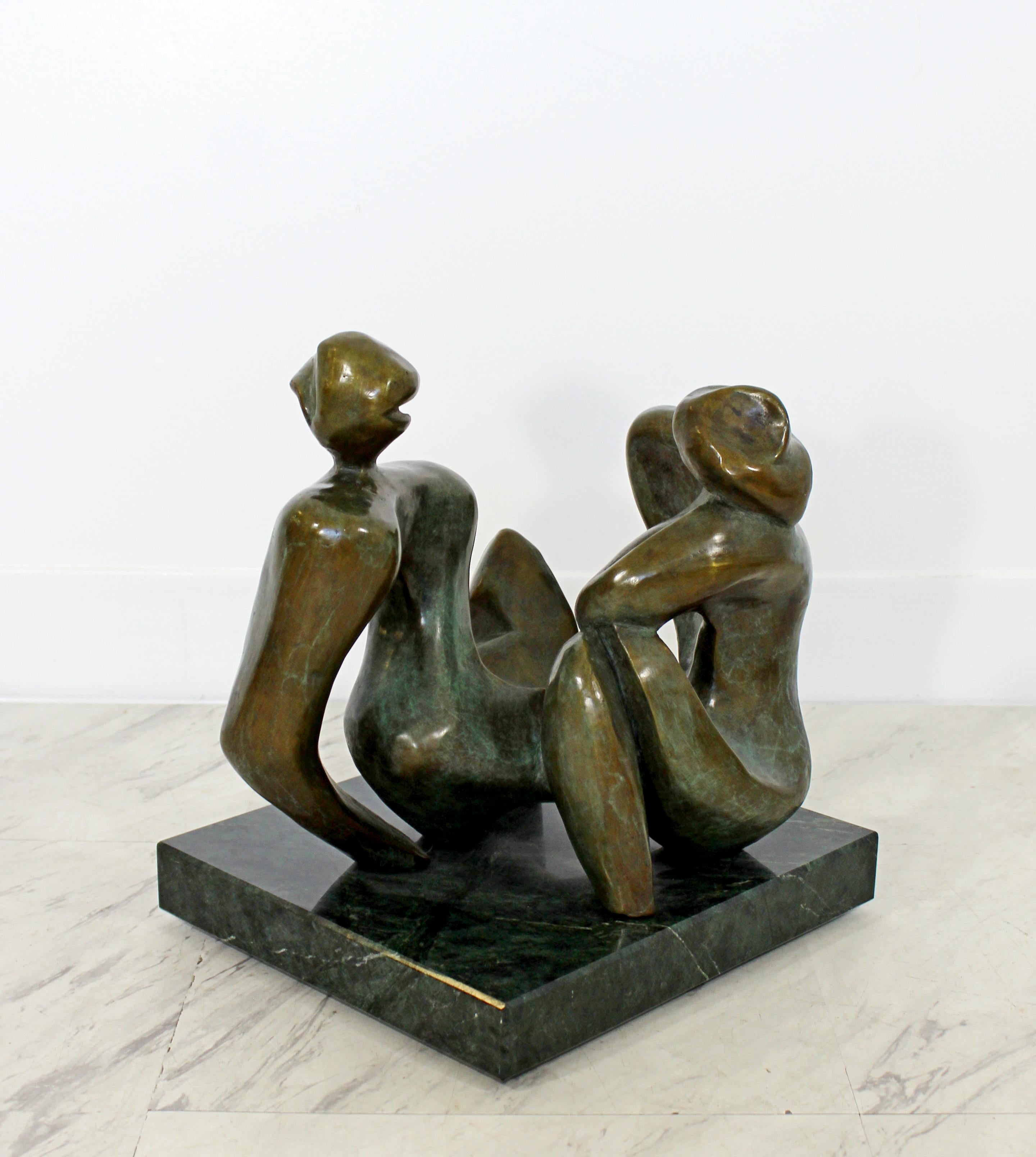 Contemporary Bronze Table Sculpture of Women Jean Jacques Porret Prologue 2/8 3