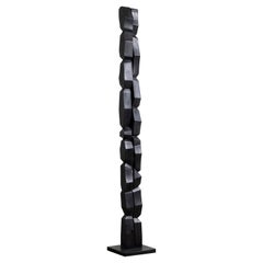 Contemporary Bronze Totem Sculpture by Bertrand Créac'h, France