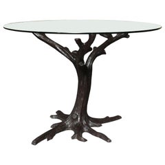 Contemporary Bronze Tree-Trunk Dining Table Base or Sculpture
