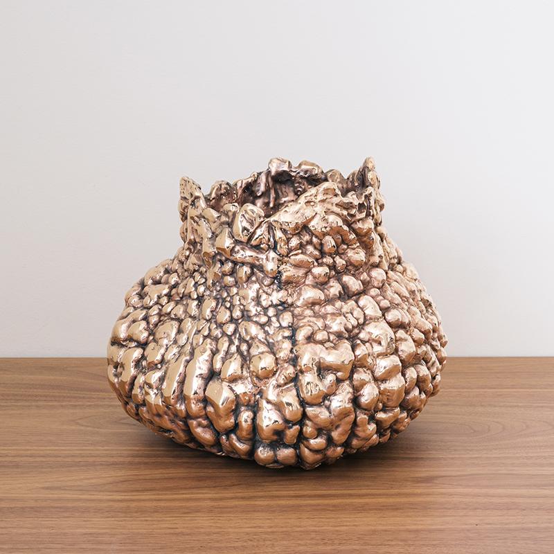 Organic Modern Contemporary Bronze Vase Bubble by Clotilde Ancarani, 2022