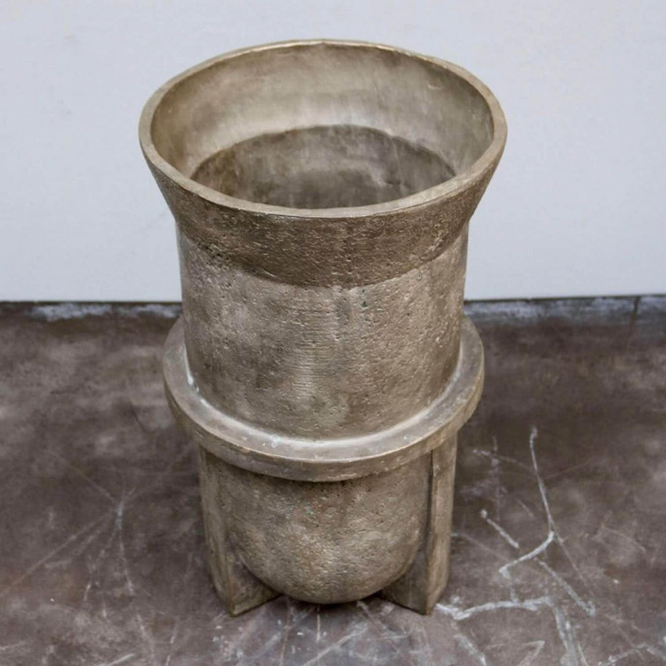 French Contemporary Bronze Vase, Urn by Rick Owens For Sale