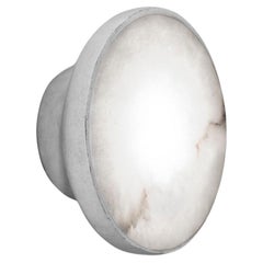 Contemporary Bronze with Alabaster Shade Wall Sconce, Aura 18 by Garnier&Linker