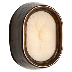 Contemporary Bronze with Alabaster Wall Sconce, Gaia Small by Garnier&Linker