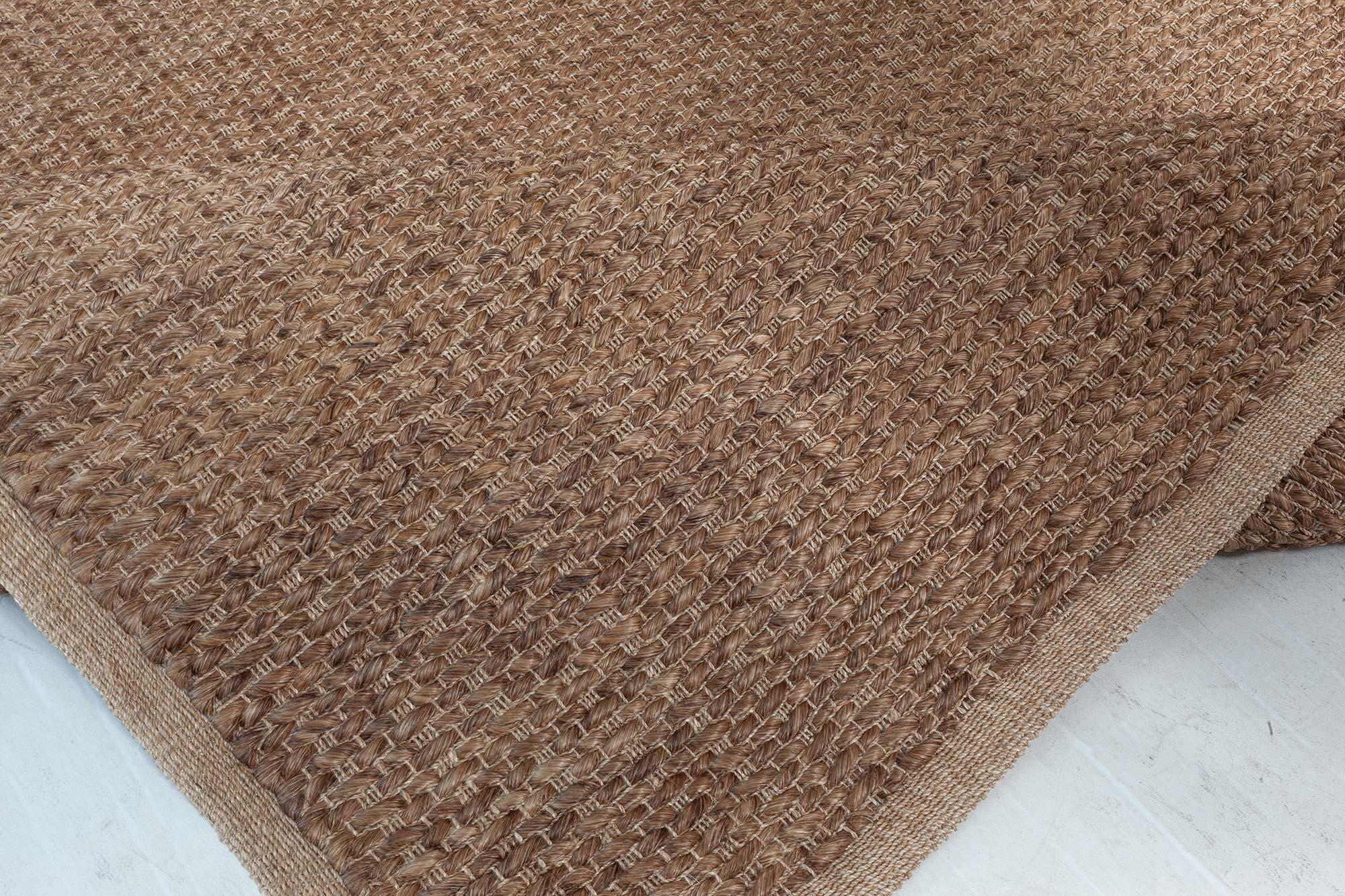 Indian Contemporary Brown Abaca Rug by Doris Leslie Blau For Sale