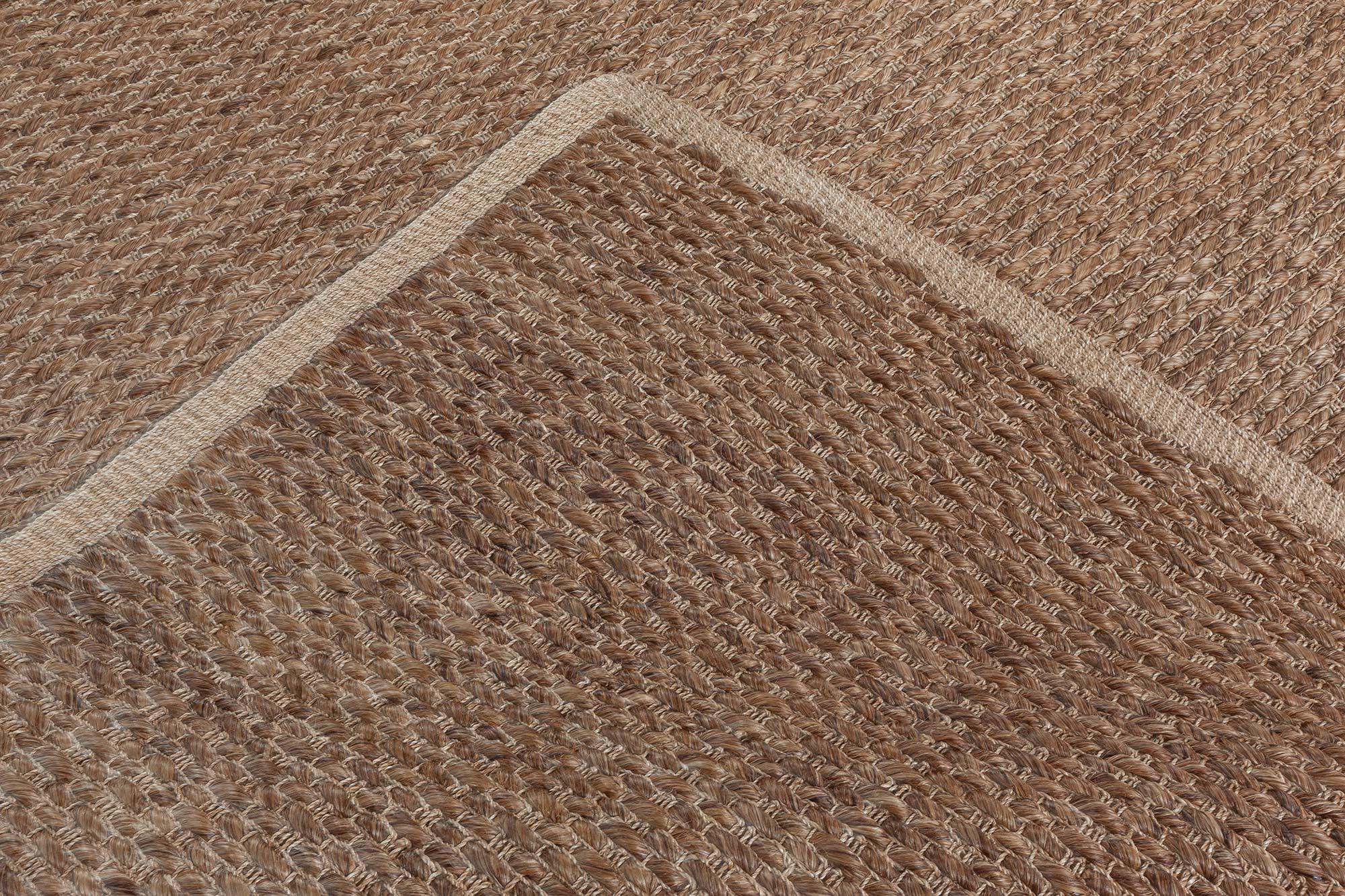 Hand-Knotted Contemporary Brown Abaca Rug by Doris Leslie Blau For Sale