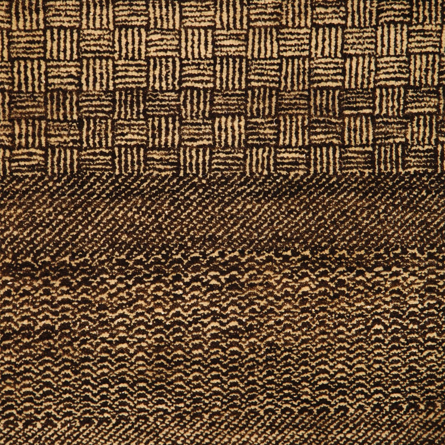 Minimalistischer Perserteppich, Brown und Creme Wolle, 8' x 10' (21. Jahrhundert und zeitgenössisch) im Angebot