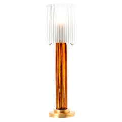 Contemporary Brown and Gold Table Lamp