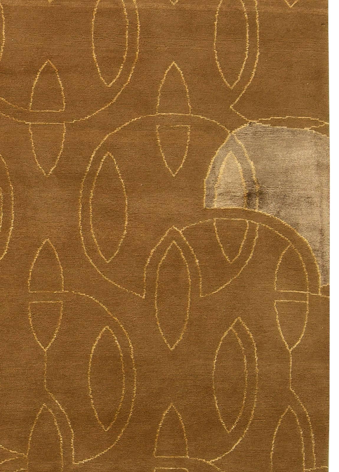 Contemporary Brown and Grey Handmade Wool Rug by Doris Leslie Blau In New Condition For Sale In New York, NY