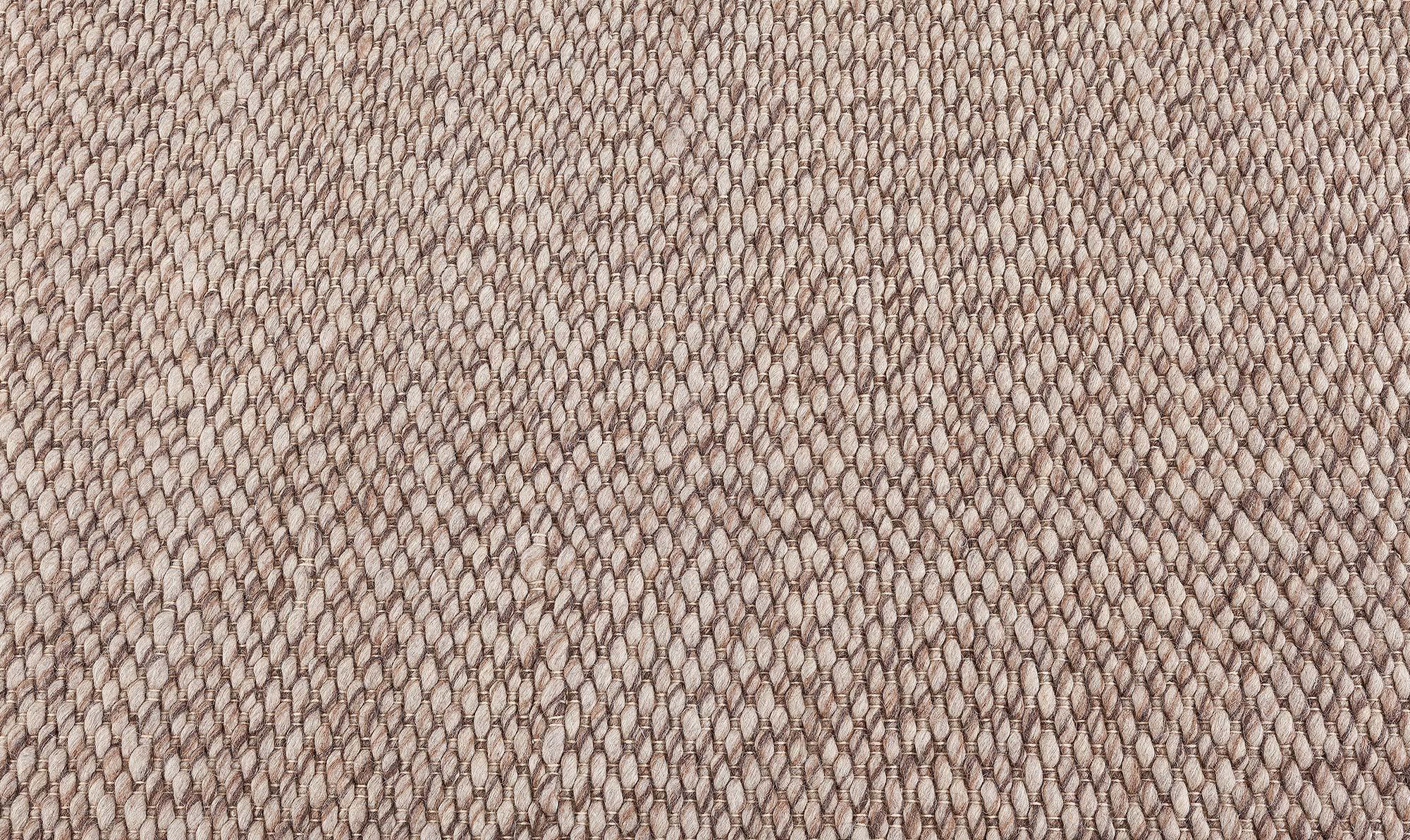 Contemporary brown handmade wool Runner by Doris Lelie Blau
Size: 7'8