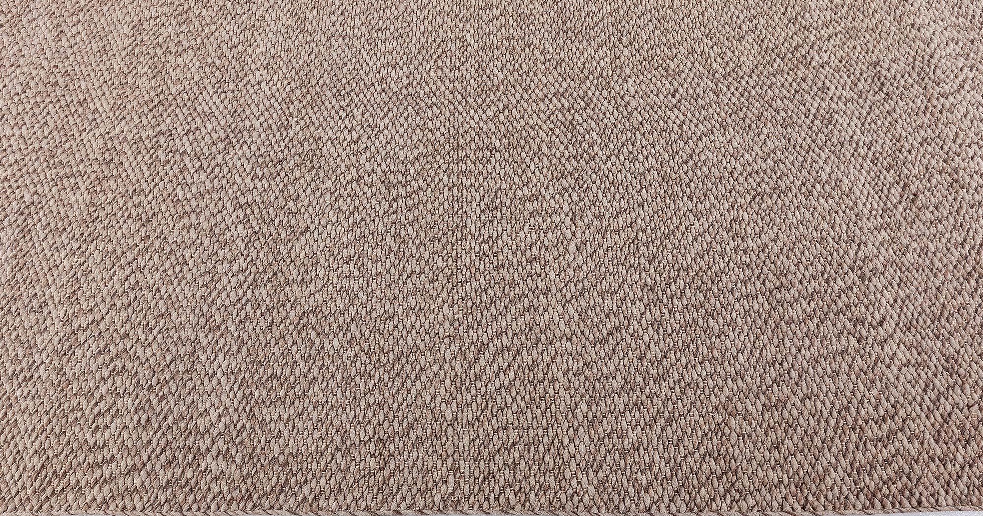 Zeitgenössischer brauner handgefertigter Woll-Läufer von Doris Lelie Blau (Indisch) im Angebot