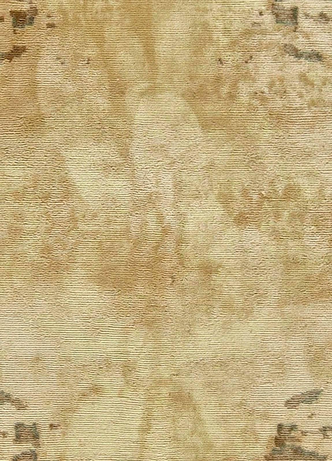 Zeitgenössischer brauner handgefertigter Woll-Läufer von Doris Leslie Blau
Größe: 5'3