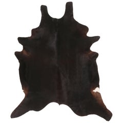 Rug & Kilim's Contemporary Brown Large Leather Cowhide Rug