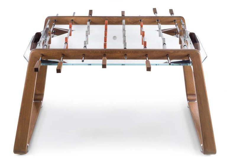 The Derby di Milano is a visionary football table that pushes the boundaries of luxury design within the game table industry. Ambitiously reinterpreting the classics, this piece demonstrates the sophistication and ingenuity of Italian design and