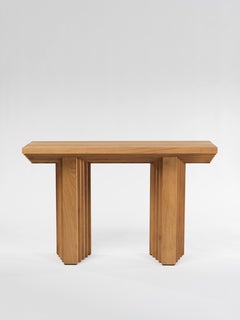 Contemporary Brown Solid Oak wood Ater console by Tim Vranken