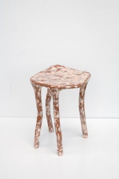 Contemporary Brown Stool by Elissa Lacoste