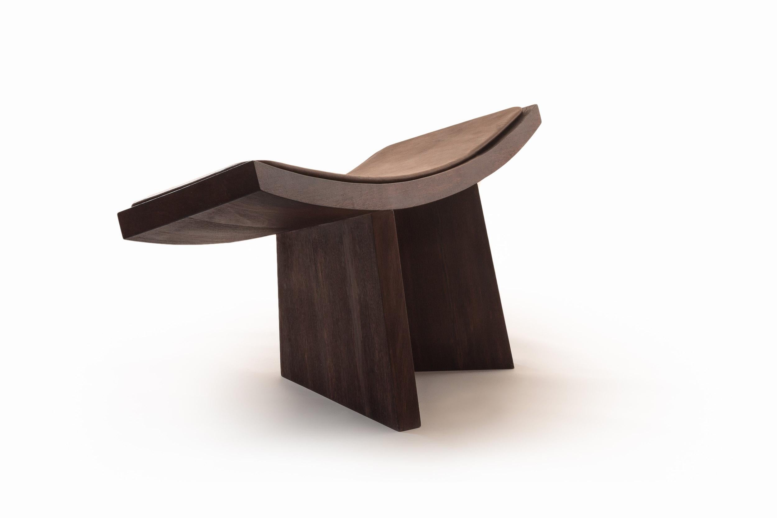 Stool Coba by Camilo Andres Rodriguez Marquez (aka CarmWorks)

Solid oak or cedar / Burnt wood or natural

Optional textile or leather seat can be added with an additional cost 

Suitable for outdoor use

Each piece is made to order and hand