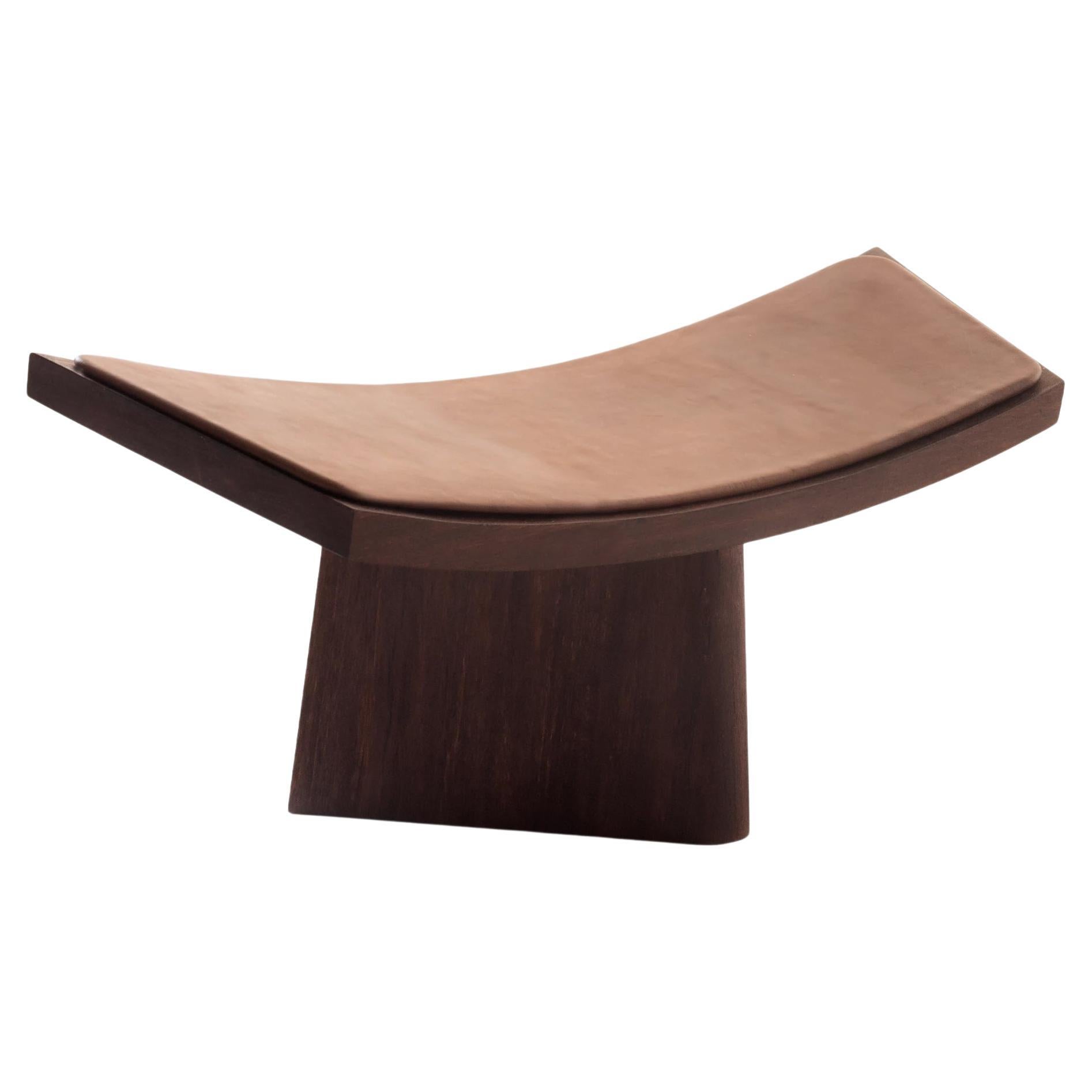 Contemporary Brown Stool 'Coba' by Carmworks, Customizable