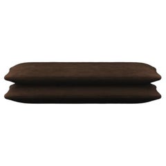 Contemporary Brown Suede Polopo Bench, 2024