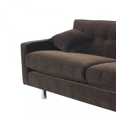 Contemporary Brown Velvet Sofa