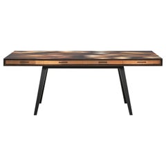 Contemporary Brown Wooden Desk by Johannes Hock 'a'