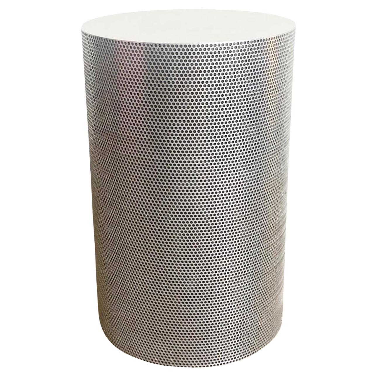 Contemporary Brushed Metal Pedestal From Guess Jeans Showroom in NYC For Sale