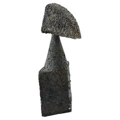 CONTEMPORARY Brutalist Bronze Totem Sculpture #3 by Artist Elliot Bergman