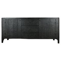 Contemporary Brutalist Dresser in Black Oak 'Custom Size'