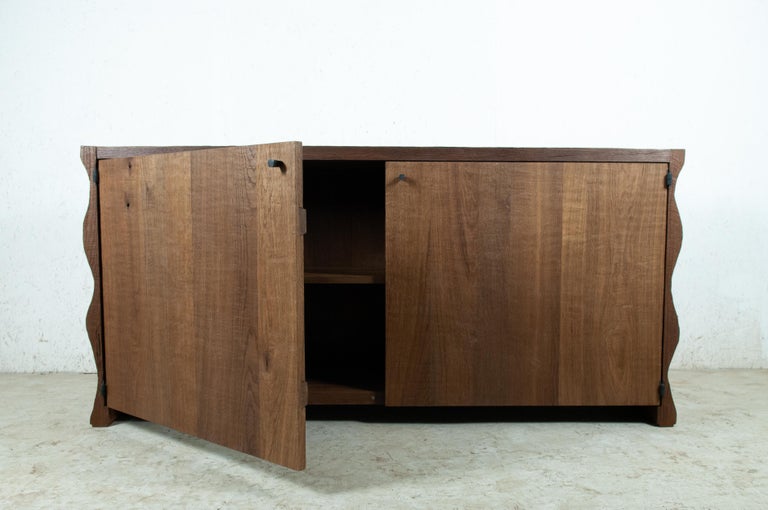 Contemporary Brutalist Dresser in Solid Oak 'Custom Size' For Sale 1