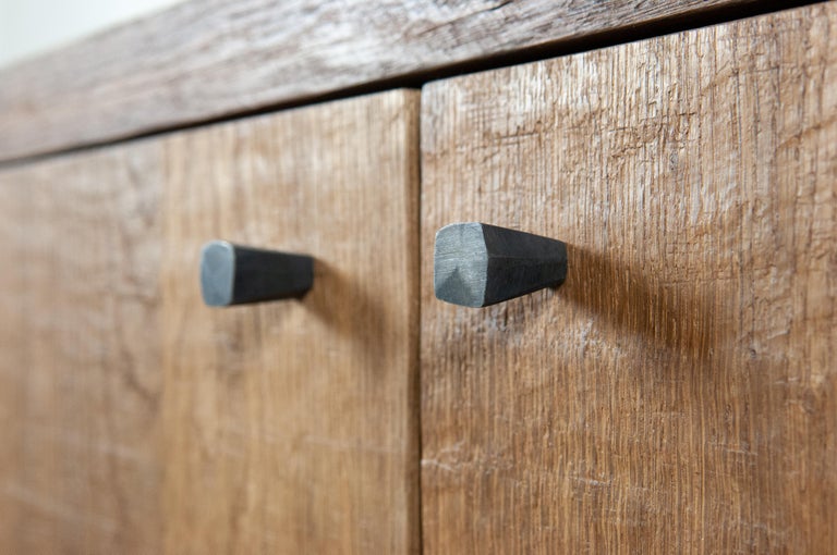 Contemporary Brutalist Dresser in Solid Oak 'Custom Size' For Sale 2