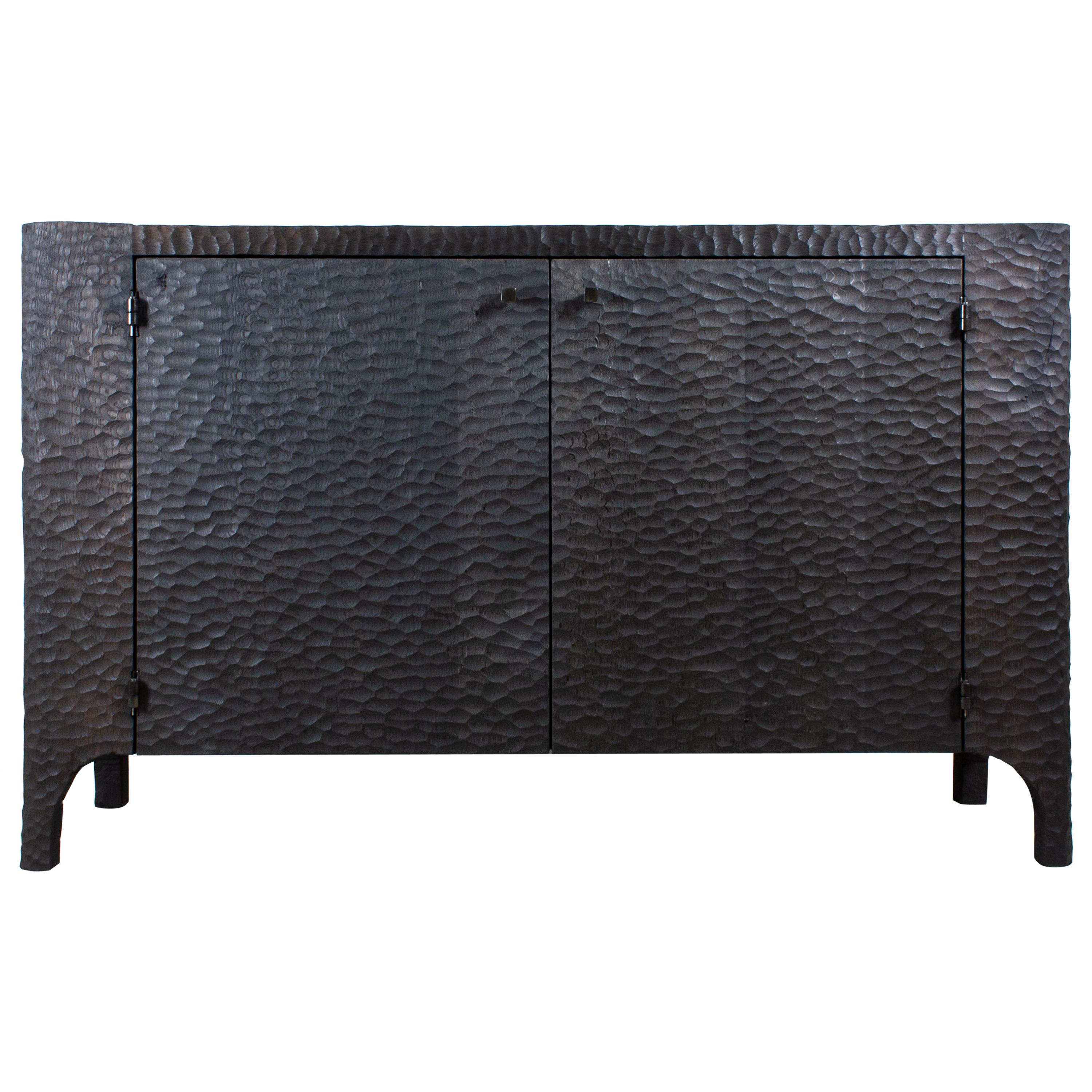 Commode contemporaine brutaliste en chêne massif 'Custom Size' (sur mesure) en vente