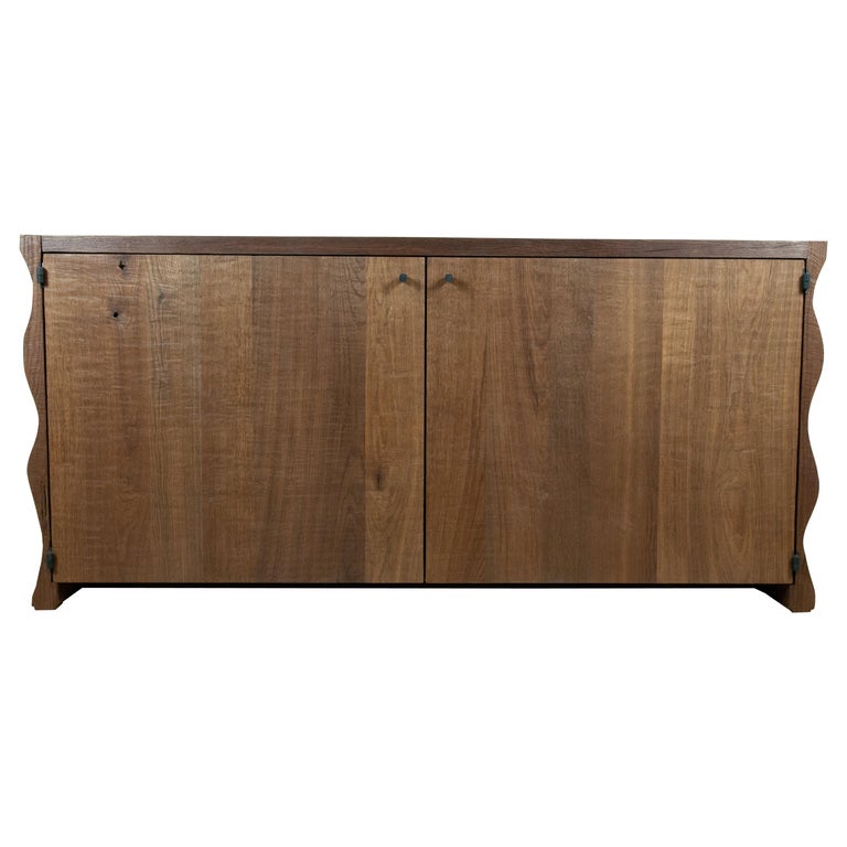 Contemporary Brutalist Dresser in Solid Oak 'Custom Size' For Sale