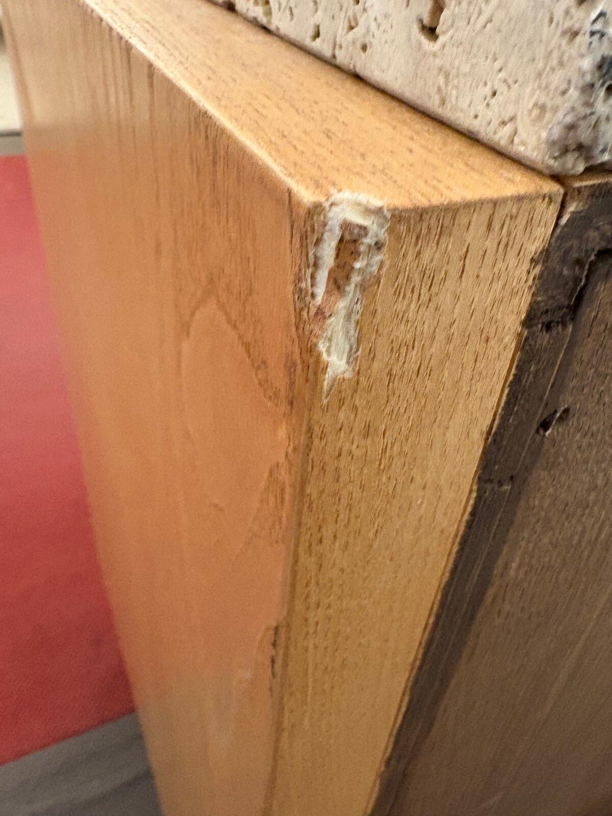 Contemporary Brutalist Sideboard, Wood and Travertine, Italy For Sale 4