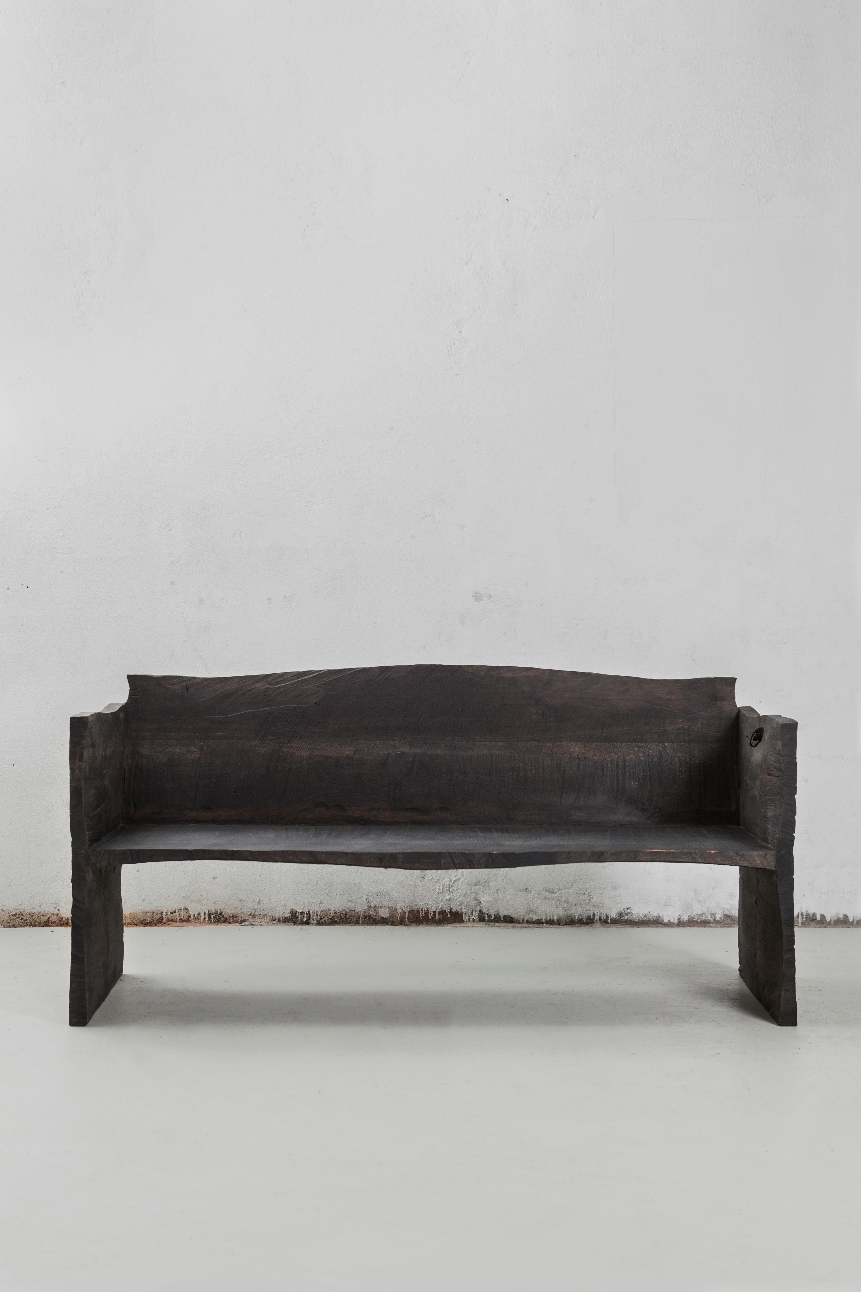 Russe Banc contemporain de style brutaliste en chêne massif Light et huile de lin en vente