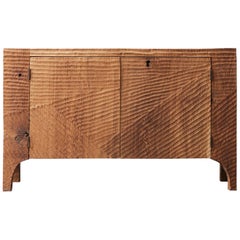Contemporary Brutalist Style Commode in Solid Oak and Linseed Oil