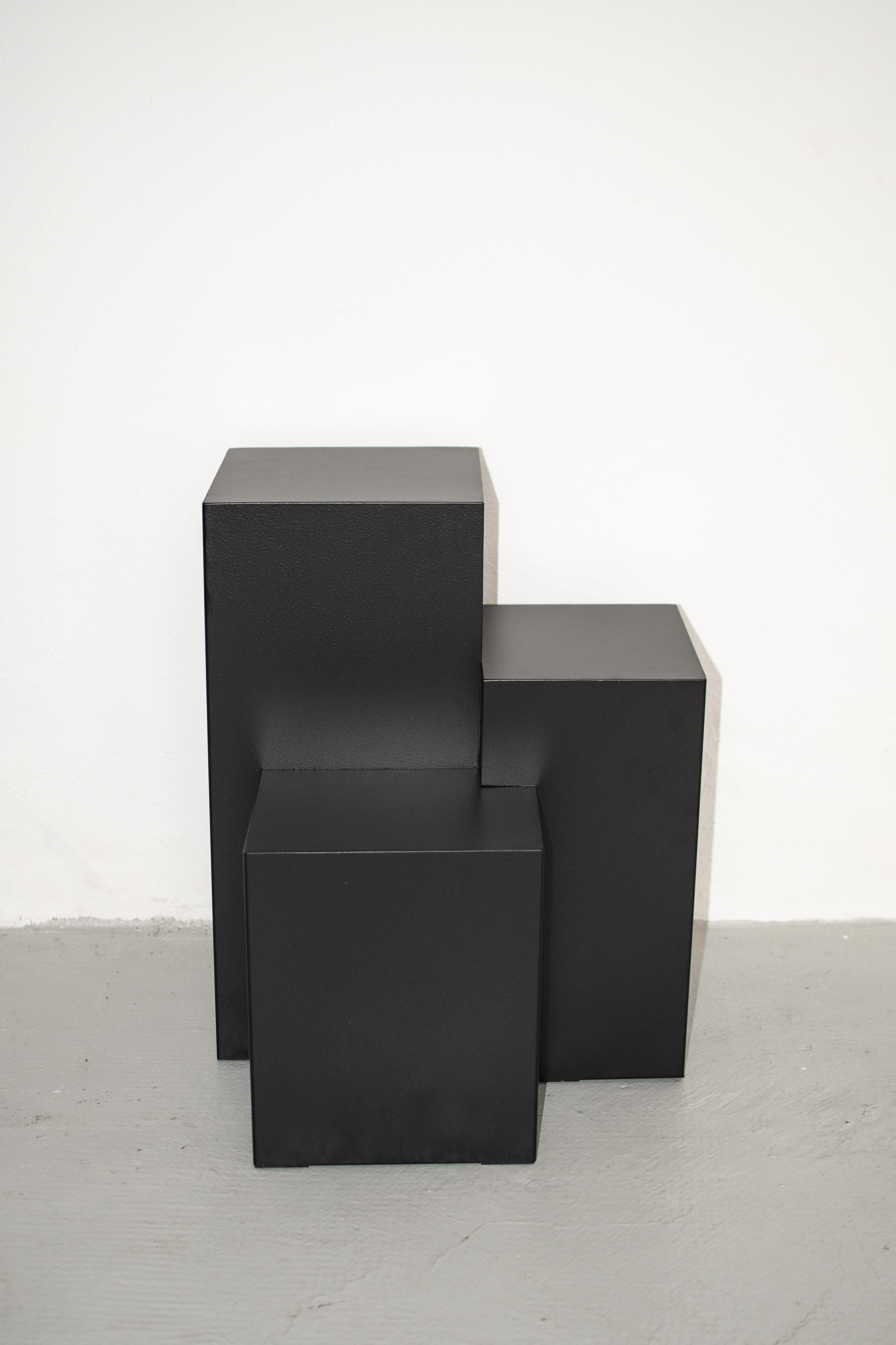 Contemporary Brutalist Style Side Table and Night Stand by Spinzi  In New Condition For Sale In Milano, IT