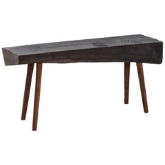 Mesa Pequeña Contemporánea de Estilo Brutalista nº 4 en Roble Macizo y Aceite de Linaza